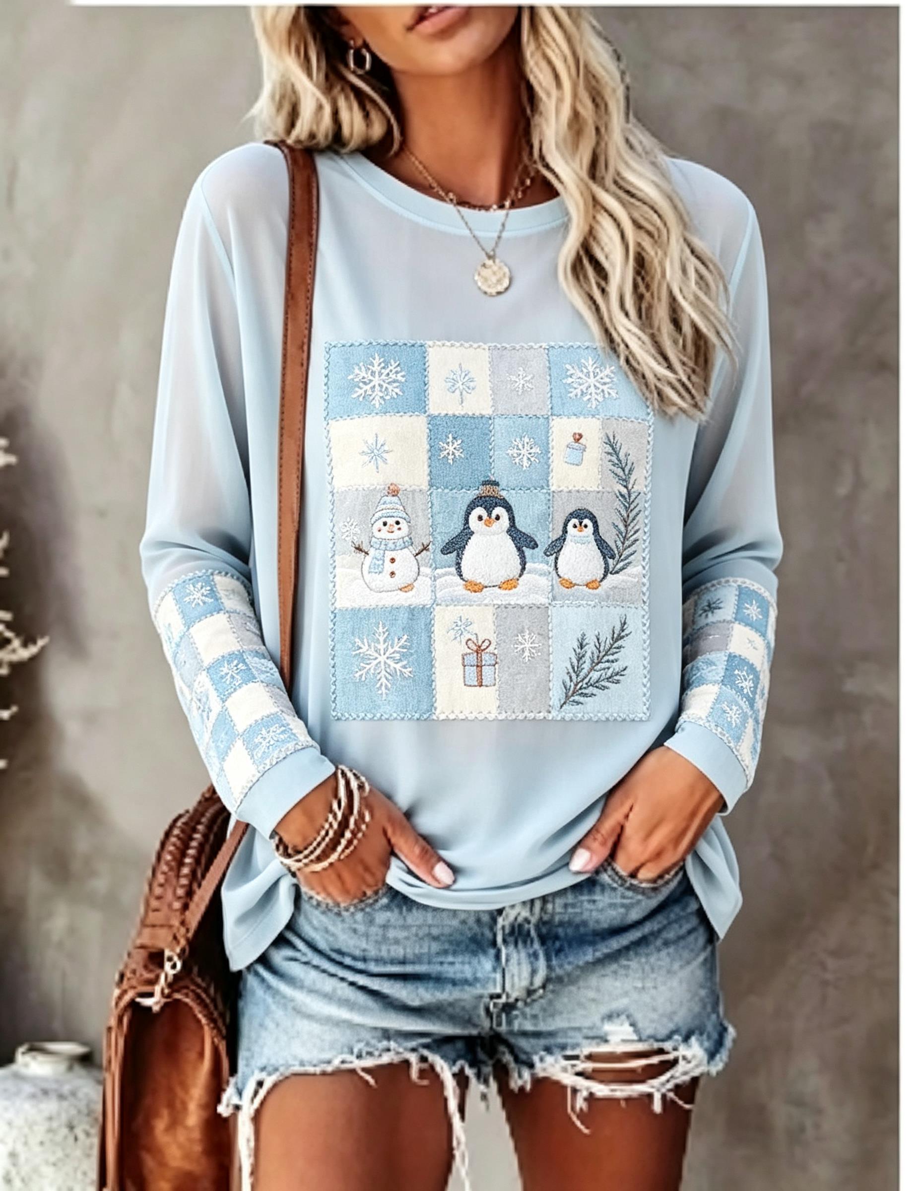 Blouses - Women Long Sleeve T Shirt Fox