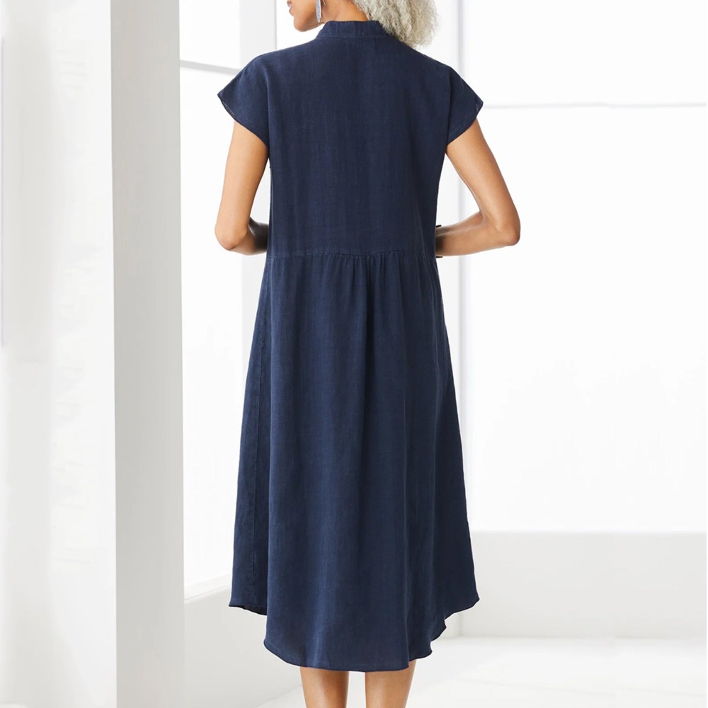 2026 Women Casual Black Shirt  - đánh giá và giá Casual Loose Linen Shirt Dress
