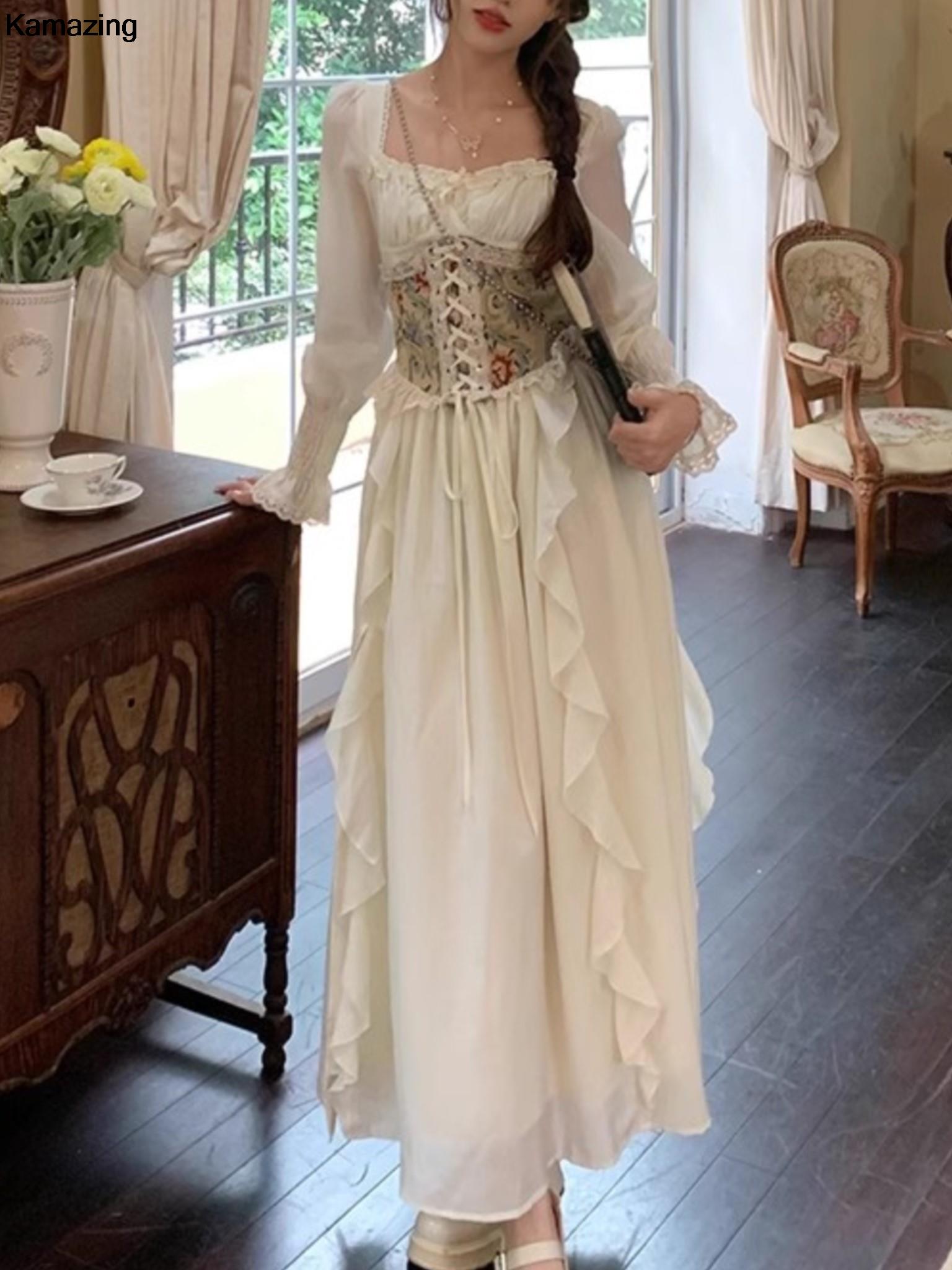 Vintage French Corset Midi Dre - đánh giá và giá French Vintage Floral Midi Dress