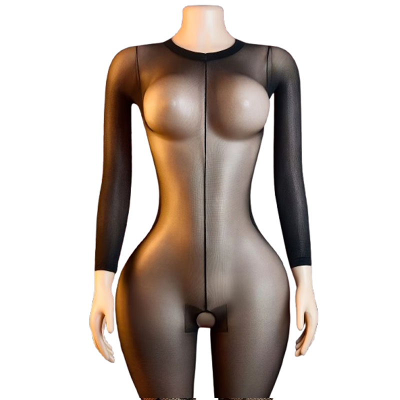 1 Piece Sheer Black Mesh Open- - đánh giá và giá Lingerie