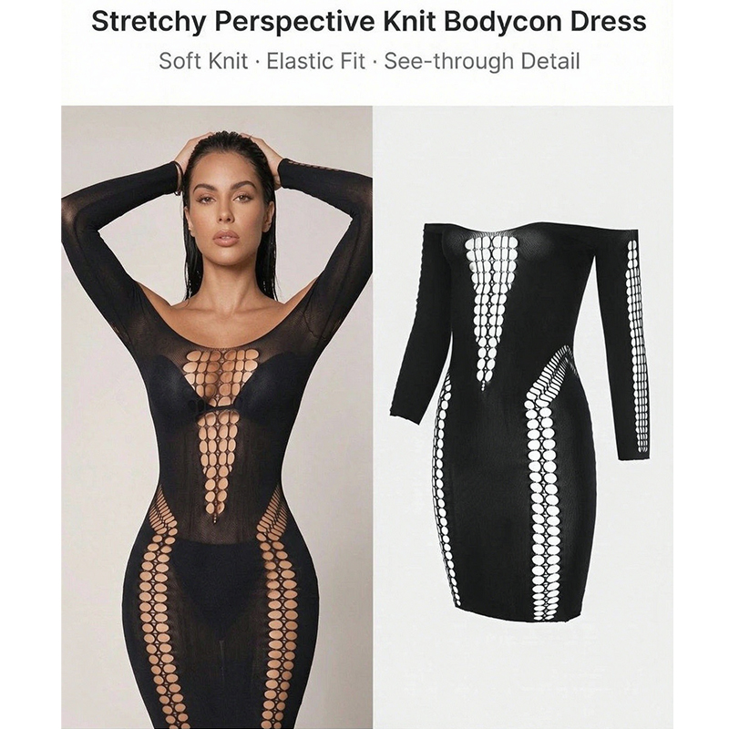 Women Sheer Mesh Long Sleeve B - đánh giá và giá Sexy Mesh Sheer Bodycon Dress