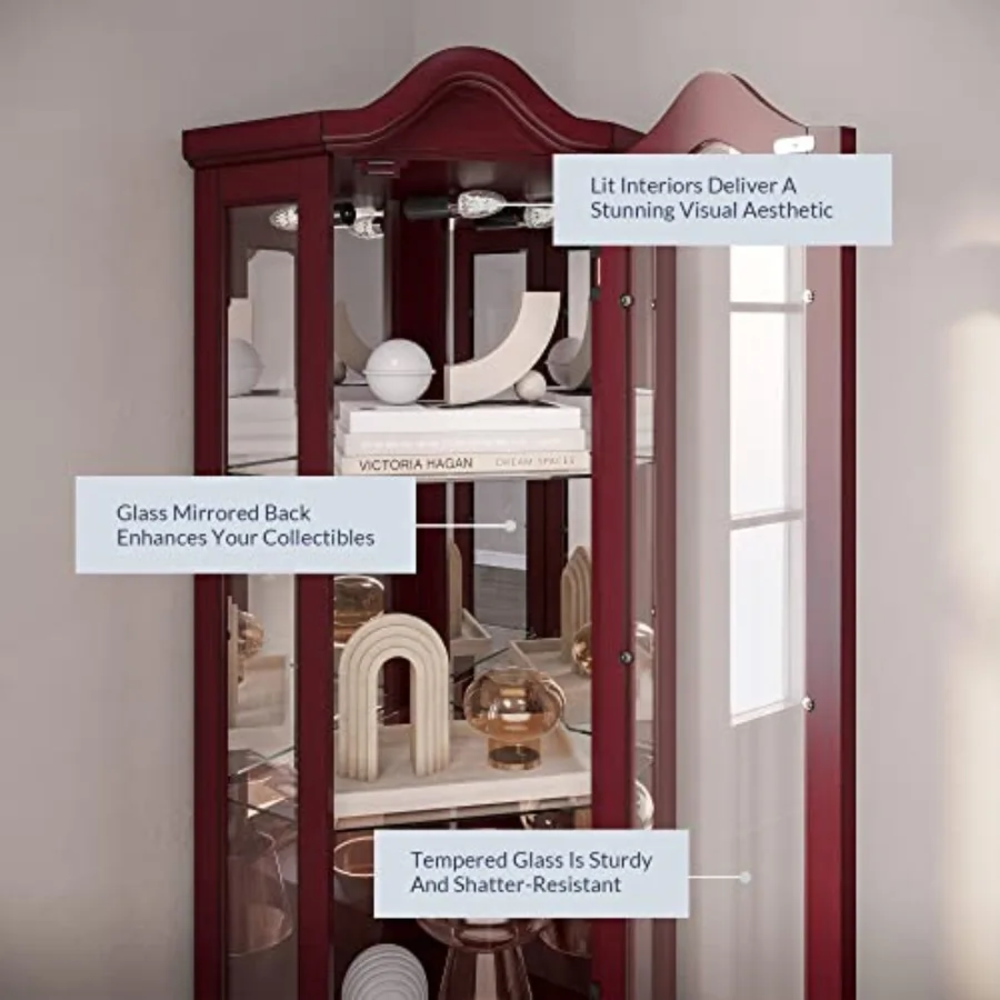 Lighted Corner Display Curved  - đánh giá và giá Tops