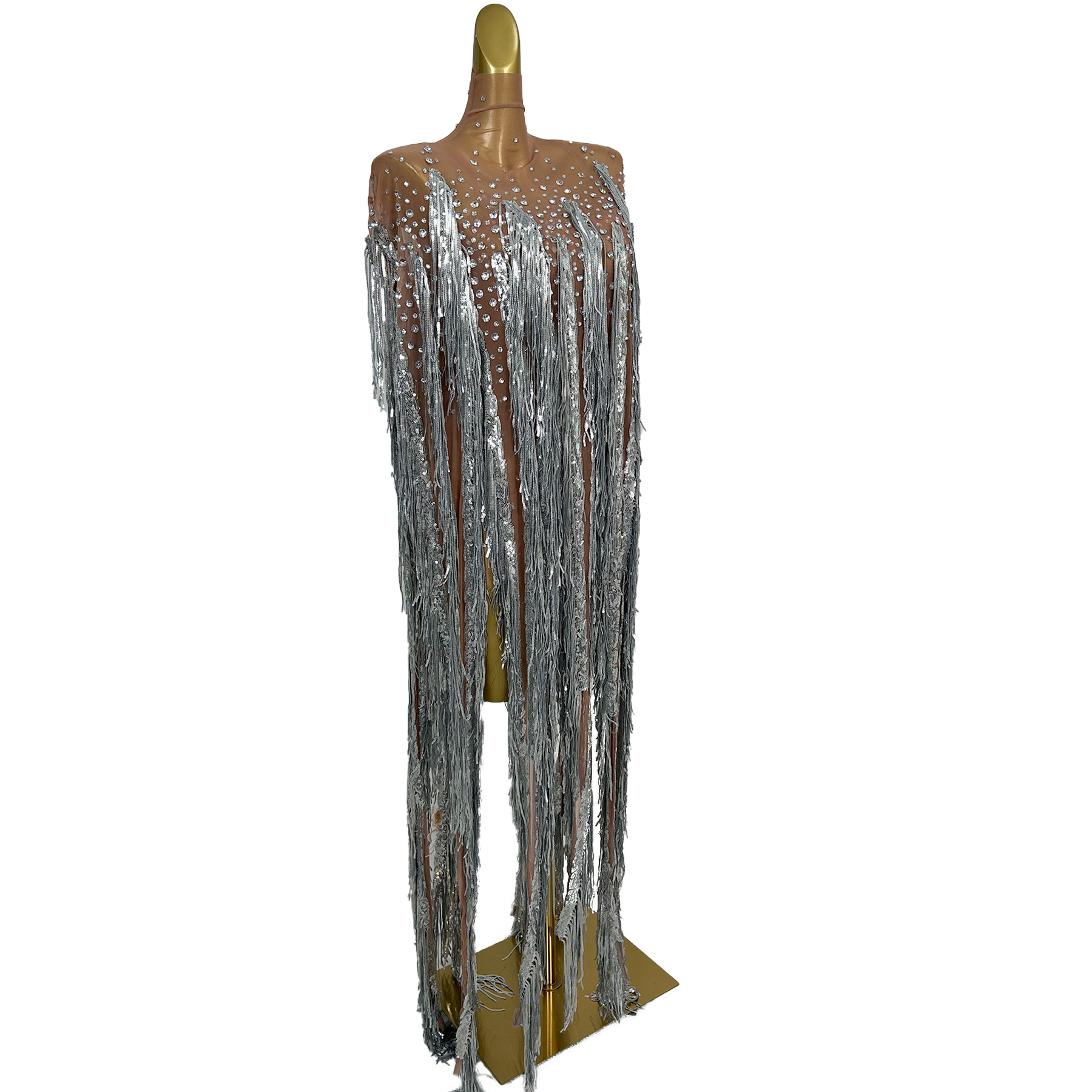 yusanBar See Through Mesh Outf - đánh giá và giá Sparkly Rhinestone Club Party Dress