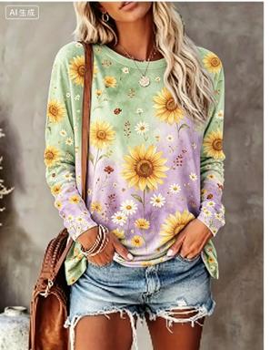 Women Long Sleeve T‑Shirt Grad - đánh giá và giá Blouses