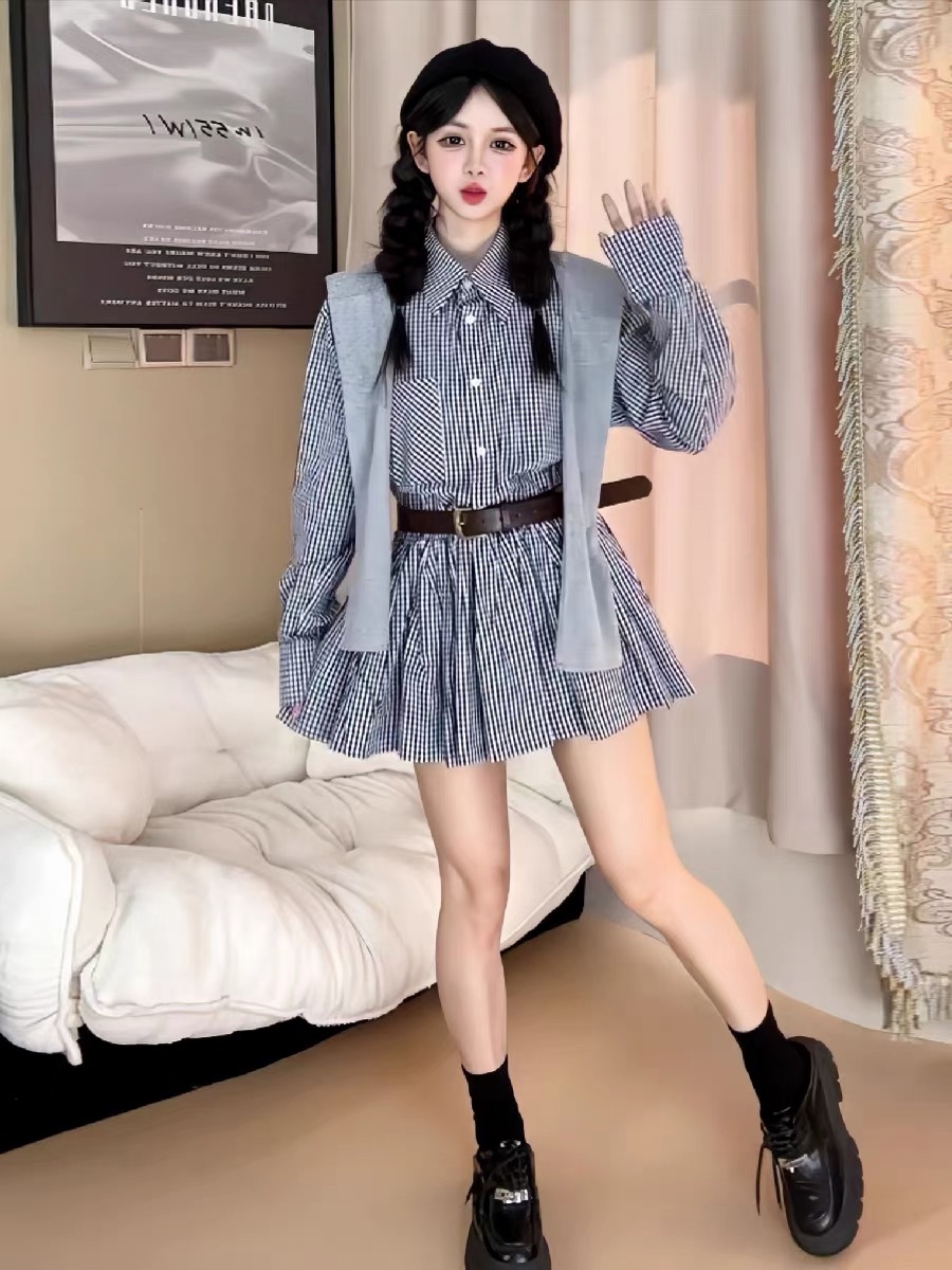 Early Autumn Korean Style Shir - đánh giá và giá Korean Style A Line Shirt Dress