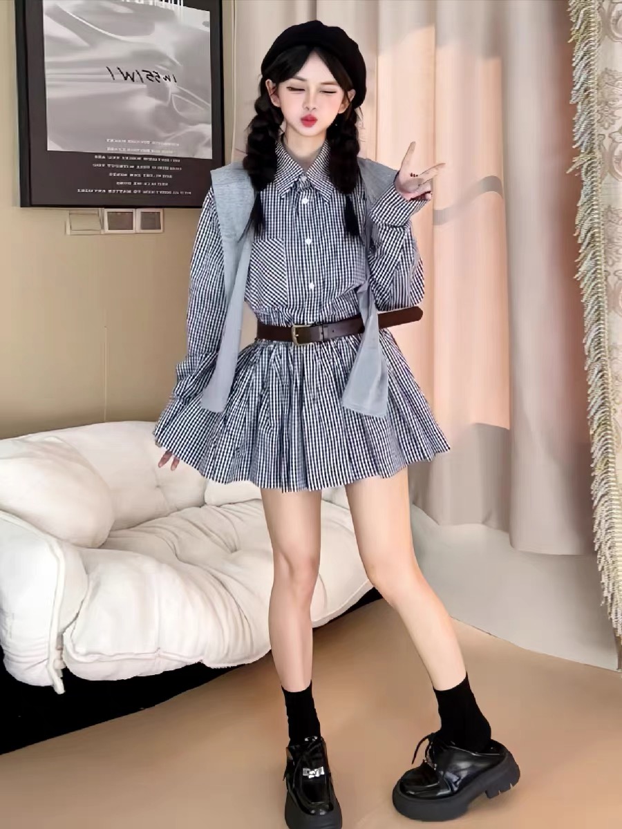 Early Autumn Korean Style Shir - đánh giá và giá Korean Style A Line Shirt Dress