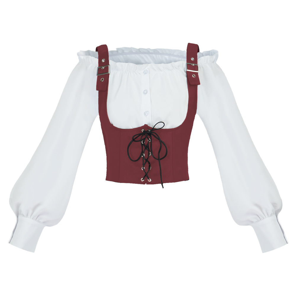 Retro Western Style Women Blou - đánh giá và giá Tops