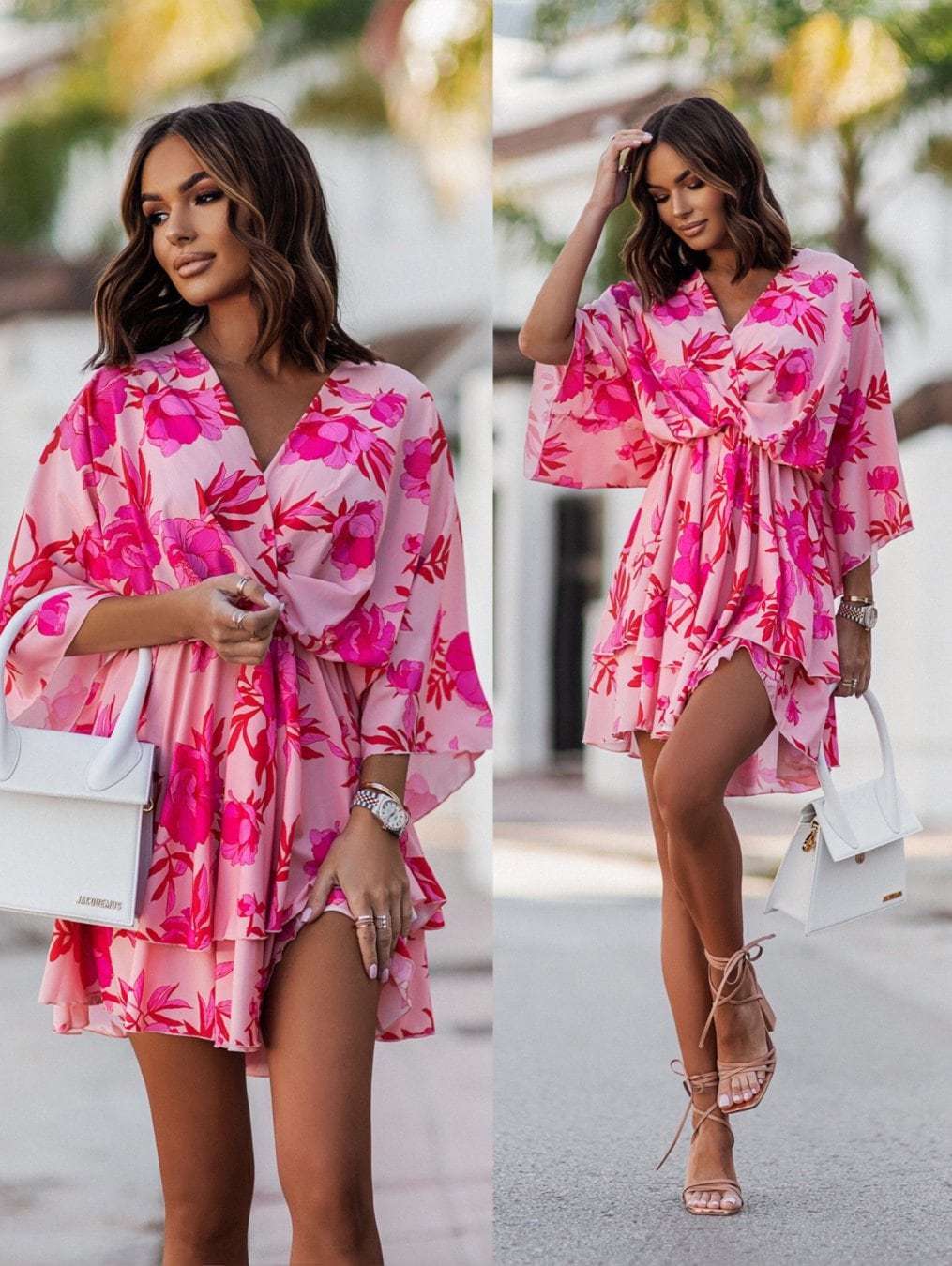 2024 New Summer Women's Mini S - đánh giá và giá French Vintage Floral Midi Dress