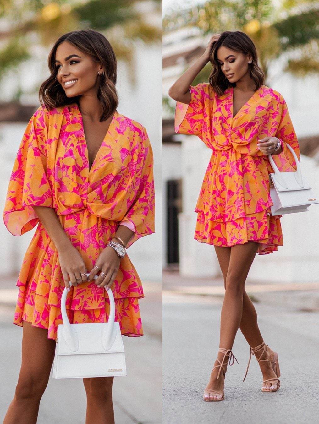 2024 New Summer Women's Mini S - đánh giá và giá French Vintage Floral Midi Dress