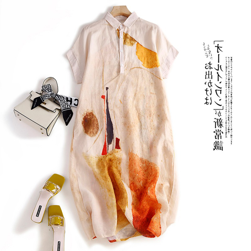 Casual Cotton Linen Shirt Dres - đánh giá và giá Casual Loose Linen Shirt Dress